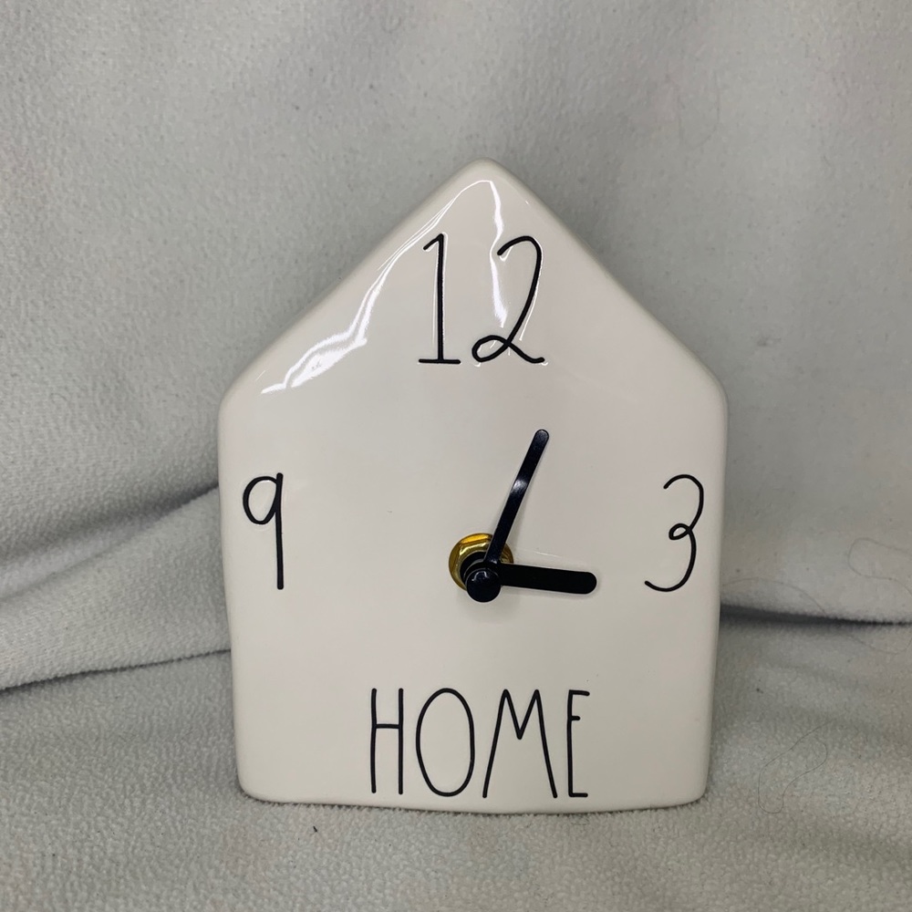 NWT Rae Dunn House Shaped Clock